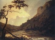 Joseph wright of derby Matlock Tor by Daylight mid oil painting